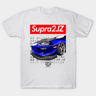 Supra MK4 2JZ (Blue) [ OSY Graphics ] T-Shirt